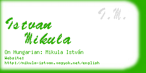 istvan mikula business card