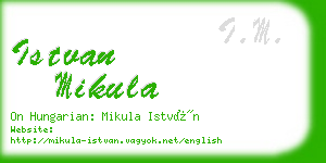 istvan mikula business card